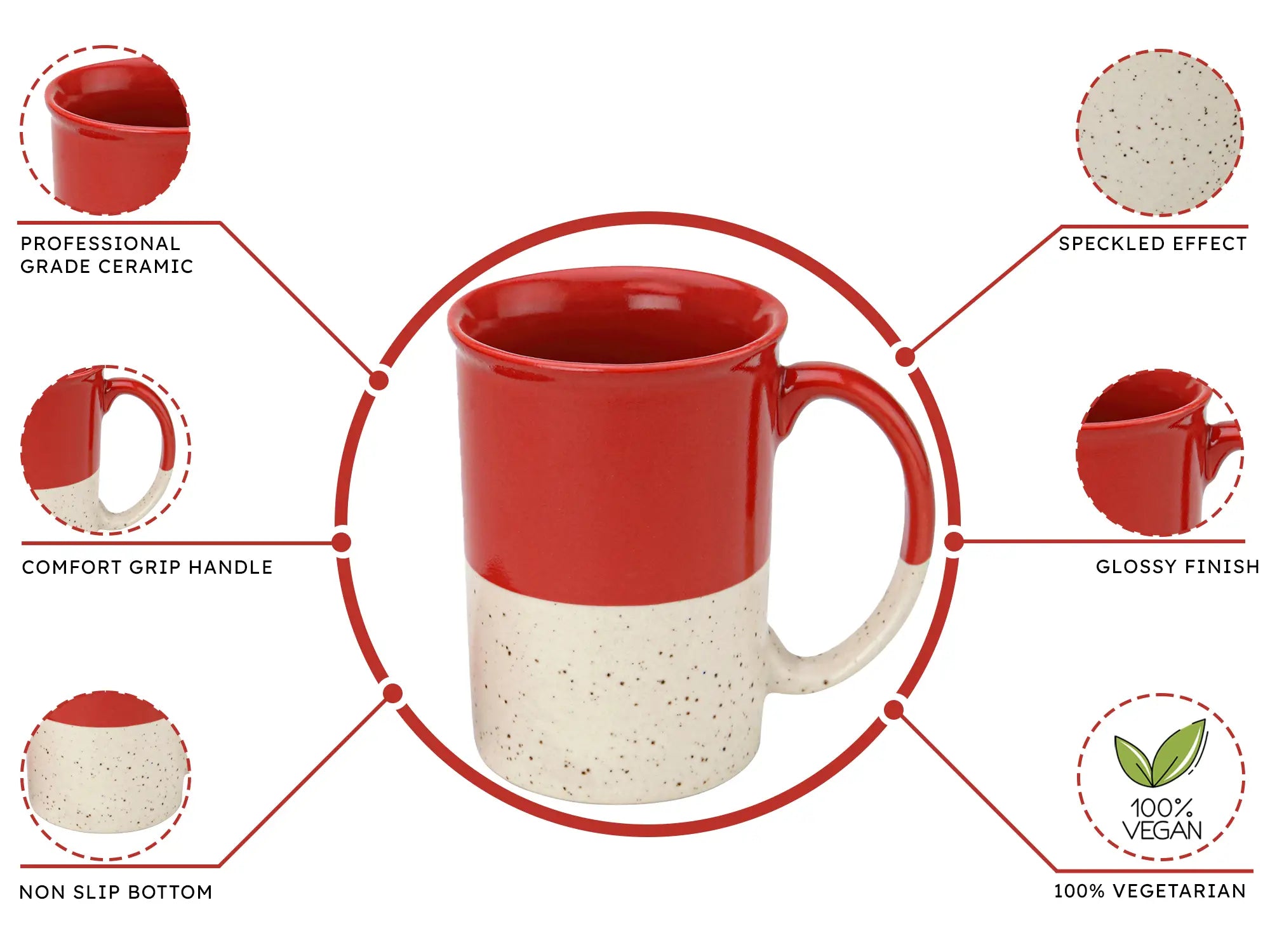 Hand-Glazed 300ml Tea & Coffee Cup Set of 1 Bodhi House